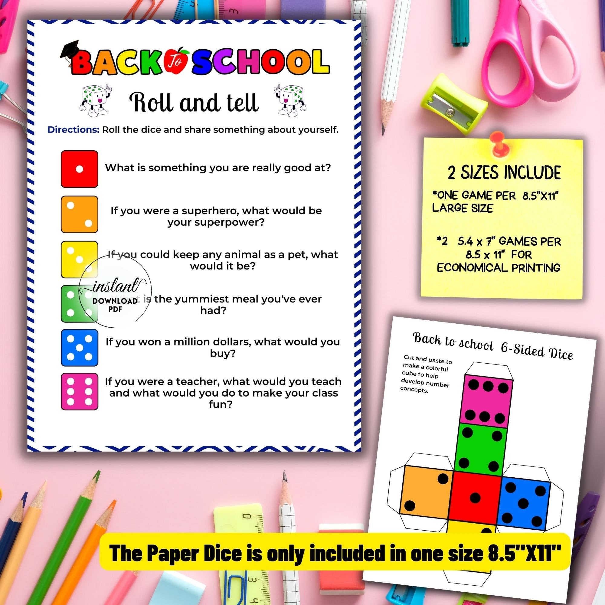 First Day Fun Pack – 15 Icebreakers for Classrooms & Teachers