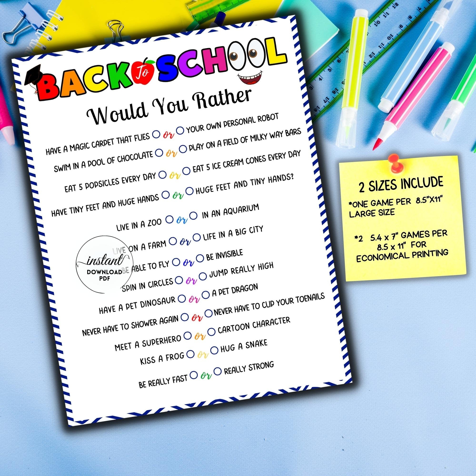 First Day Fun Pack – 15 Icebreakers for Classrooms & Teachers